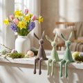 Påskeharehyldeholdere, flokkede, grøn/brun, 28 cm, 3 stk. | Floristik24.dk