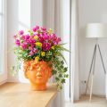 Plantehoved Plantekasse Buste Plantepotte Orange 13,5×13×14cm | Floristik24.dk