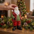 Julemand Dekorationsfigur med Skimalet 14×10,5×24,5cm | Floristik24.dk