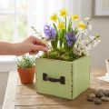 Plantekasse lysegrøn shabby chic 12,5×12,5×10cm | Floristik24.dk