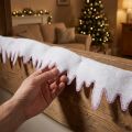 Istappe-guirlande snefleece med glitterkant 13×180 cm 3 stk. | Floristik24.dk