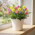 Plastikpotte “Irys” Hvid Ø17cm H14cm 1 stk | Floristik24.dk
