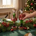Julemusdekorationsfigurer 14,5 cm rød-grøn 2 stk. | Floristik24.dk