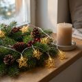 LED lyskæde stjerner mikro LED timer inde guld 1,90m | Floristik24.dk