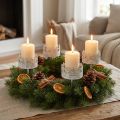 Lysestager hvid antik Ø7cm H12cm 4 stk. | Floristik24.dk