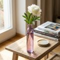 Høj blomstervase, lilla flaskedekoration, glas, Ø6,5 cm, H30 cm | Floristik24.dk