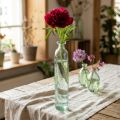Flaskedekorationsvase Glas Klar/Grøn Retro Ø6,5cm H30cm | Floristik24.dk