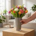 Vase "Fizzy" Ø13,5cm H20cm platin grå 1 stk | Floristik24.dk