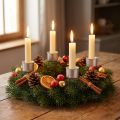 Pind lysestage lysestage adventskrans 11cm 12 stk | Floristik24.dk
