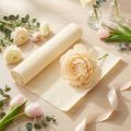 Blomstercrepepapir, champagnefarvet, 50 x 250 cm, 5 stk. | Floristik24.dk