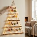 Vægdekoration træ boho juledekoration flammet 75×105cm | Floristik24.dk