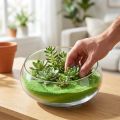 Farve sand 0,1mm - 0,5mm grøn 2kg | Floristik24.dk