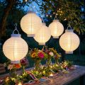 Lanterne LED med solcelle 20cm hvid | Floristik24.dk