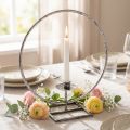 Dekorring metal lysestage sølv shabby chic Ø32cm | Floristik24.dk