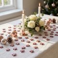 Mini spredt dekoration stjerner dekoration glimmer pink 1,5cm 144 stk | Floristik24.dk