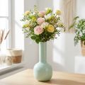 Metal Vase Emalje Vase i Mint Grøn Ø10,5cm H25,5cm | Floristik24.dk