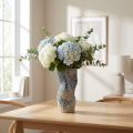 Koral dekorativ vase keramik blå beige buet H20cm | Floristik24.dk