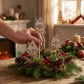 Pyntestik juledekoration huse træ 4,5x5cm 12 stk | Floristik24.dk