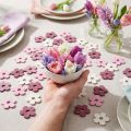 Scatter dekoration træ blomster borddekoration pink lilla hvid Ø4cm 72 stk | Floristik24.dk