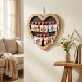 Vægdekoration hjerte fotoholder memo holder 10 clips 30cm | Floristik24.dk