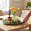 Dekorativ bakke oval metalbakke zinkbakke 47×34×3cm | Floristik24.dk