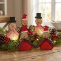 Deco figur snemand Træ 10cm 9 stk | Floristik24.dk