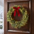 Kunstig grankrans med kogler, juledekoration, dørkrans, Ø36 cm, grøn | Floristik24.dk