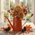 Dekorativ metalvandkande, orangebrun, 1,7L, vintage stil, til planter og tørrede blomster, H23cm | Floristik24.dk
