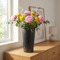 Gulvvase sort vase plast antracit Ø17,5cm H28cm | Floristik24.dk