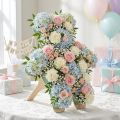 Blomsterskumbamsefigur med stativ, 48,5 cm x 42 cm, H5 cm, 1 stk. | Floristik24.dk