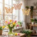 Dekorative sommerfugle Dekorationsbøjle Orange/Pink/Gul 12cm 12 Stk | Floristik24.dk