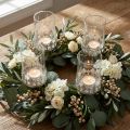 Fyrfadsstage med glas til tilslutning af vintage sølv Ø5,5cm H8cm 4stk | Floristik24.dk