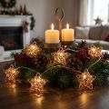 LED lyskæde stjerner mikro LED timer inde i kobber 1,90m | Floristik24.dk