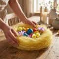 Sisal græs til håndværk, håndværksmateriale naturmateriale gul 300g | Floristik24.dk