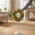 Kransholder hvid shabby chic kransstativ 1 krog H76cm | Floristik24.dk
