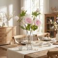 Dekoration Pæoner Pink 3 Blomster Lang Stængel L80cm 2stk | Floristik24.dk