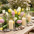 Lysestage glaslanterne klar Ø9,5cm H15cm 6stk | Floristik24.dk