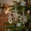 Julefigurer vinterdekoration til ophængning klar H10cm 3stk | Floristik24.dk