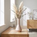 Moderne dekorativ metalvase i lyserød, 19,5 cm; dekorativ designerkande, 38,5 cm høj, til tørrede blomster | Floristik24.dk