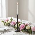 Lysestage Sort Metal Lysestage Ø12cm H46cm | Floristik24.dk
