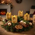 Lysestage city guld fyrfadsstage metal Ø6,5cm 4 stk | Floristik24.dk