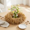 Boho dekorativ krans, hør dekorativ krans, naturlig krans, tør, Ø28 cm | Floristik24.dk