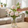 Snebold Plante Kunstige Blomster Lyserød Hvid L78cm 2stk | Floristik24.dk