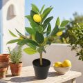 Kunstigt citrontræ i potte, 40 cm højt, dekorativt blikfang | Floristik24.dk