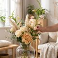 Lanterne Lilje Kunstig Blomst Lilje Abrikos 90cm 2stk | Floristik24.dk