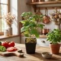 Mynte i potte, kunstige urter, grøn plante, H24 cm | Floristik24.dk
