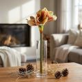 Kunstig amaryllis blomst i pink og gul - 66 cm - ideel gaveidé og stilfuld dekoration til interiøret | Floristik24.dk
