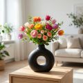 Vase Moderne Keramik Sort Moderne Oval 21×7×20cm | Floristik24.dk