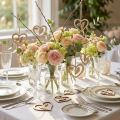 Træhjerter dekoration til ophængning af træ dekoration hjerter 5,5cm 36stk | Floristik24.dk