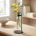 Dekorativ vase dekorativ flaske med metalstativ sort Ø16cm | Floristik24.dk